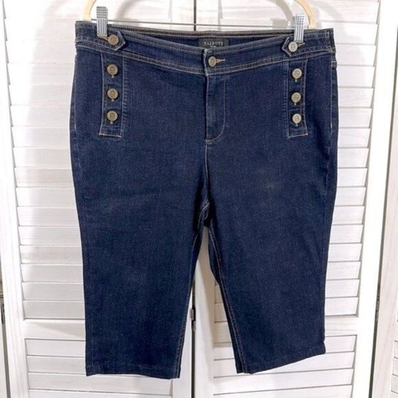 Talbots Sailor Capri Jeans Size 16P Denim - Picture 3 of 12